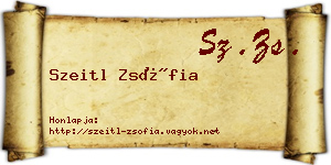 Szeitl Zsófia névjegykártya