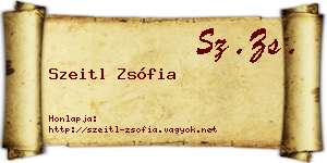 Szeitl Zsófia névjegykártya