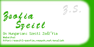 zsofia szeitl business card